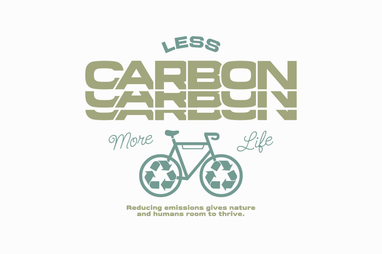 Less Carbon Environment T-shirt Design