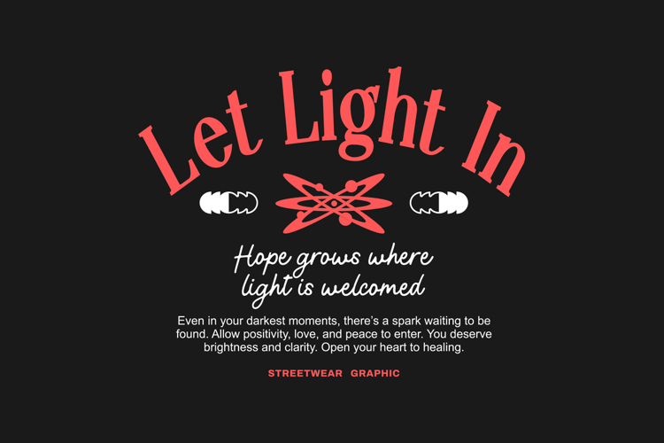 Let Light In Urban Typography T-shirt Design