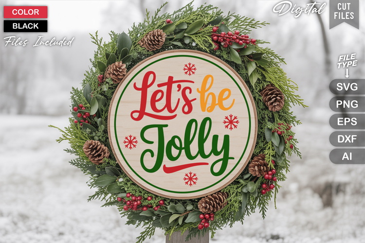 Round Christmas Ornament Svg Image 11