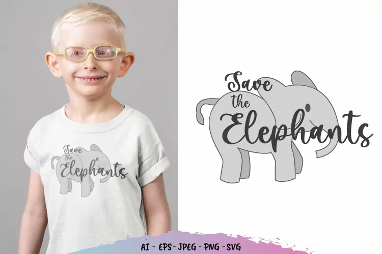 Save the Elephants Illustration