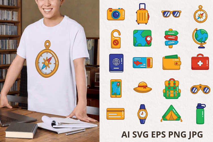 TRAVEL & ADVENTURE ILLUSTRATION ASSET PACK