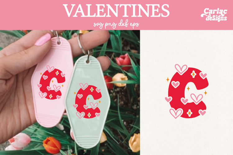 Valentine Alphabet SVG, Letter C