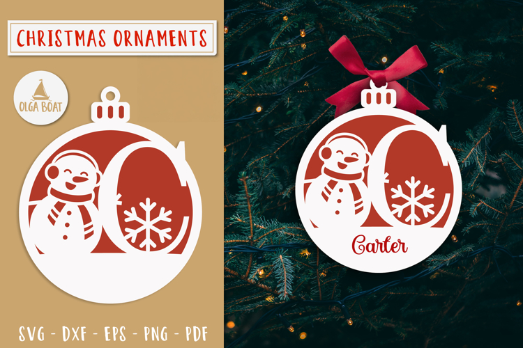 Snowman Monogram Svg Image 22