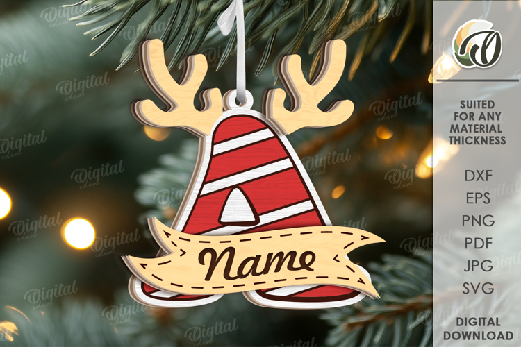 Alphabet Christmas Ornament Laser Cut. Letter A SVG