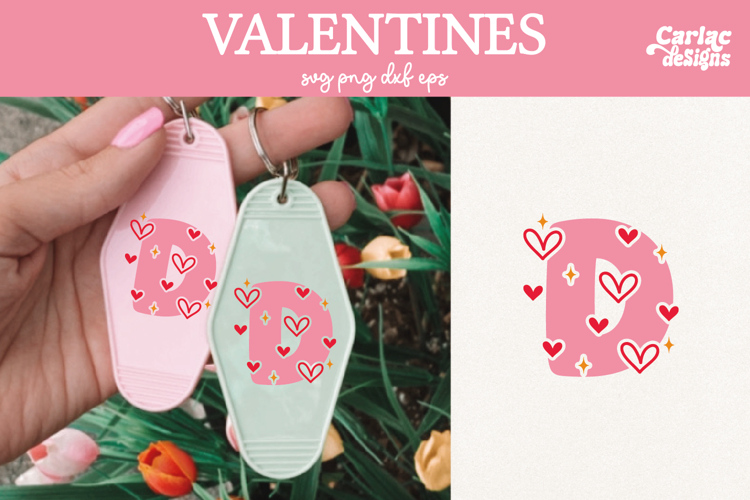 Valentine Alphabet SVG, Letter D