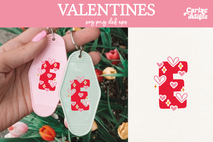 Valentine Alphabet SVG, Letter E