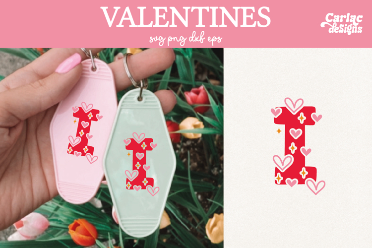 Valentine Alphabet SVG, Letter I