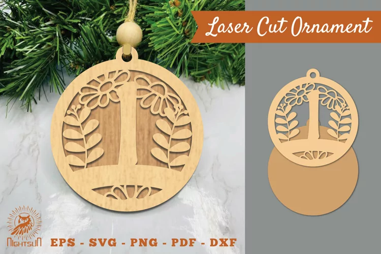 Letter I Laser Cut Ornament SVG