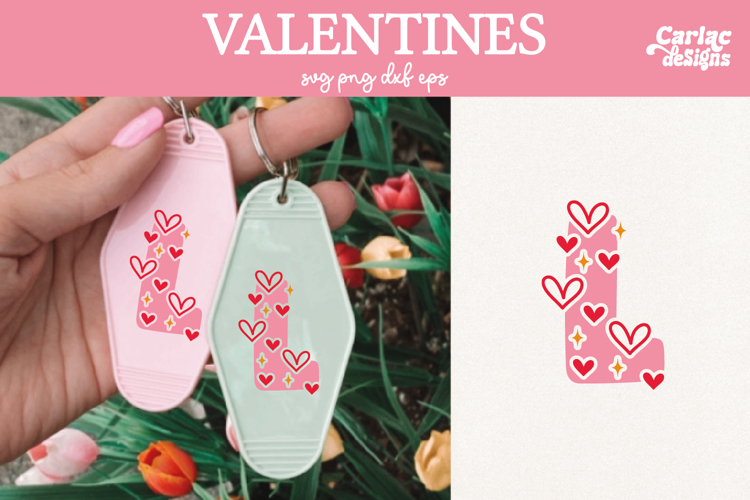 Valentine Alphabet SVG, Letter L