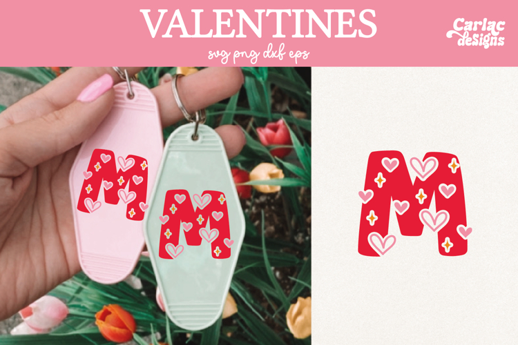 Valentine Alphabet SVG, Letter M