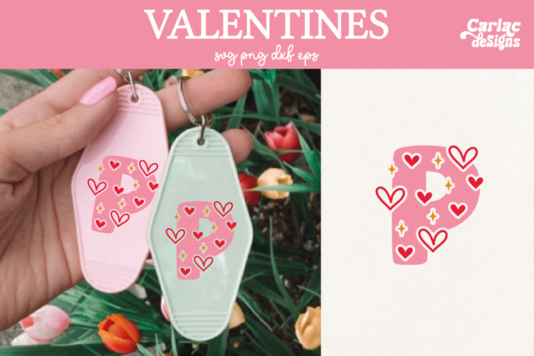 Valentine Alphabet SVG, Letter P