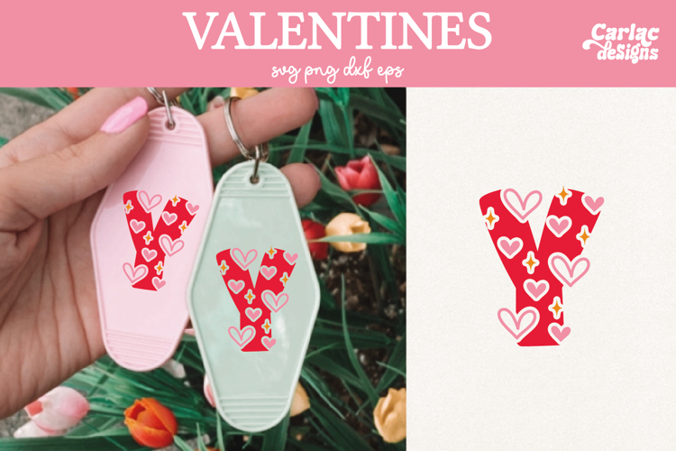 Valentine Alphabet SVG, Letter Y