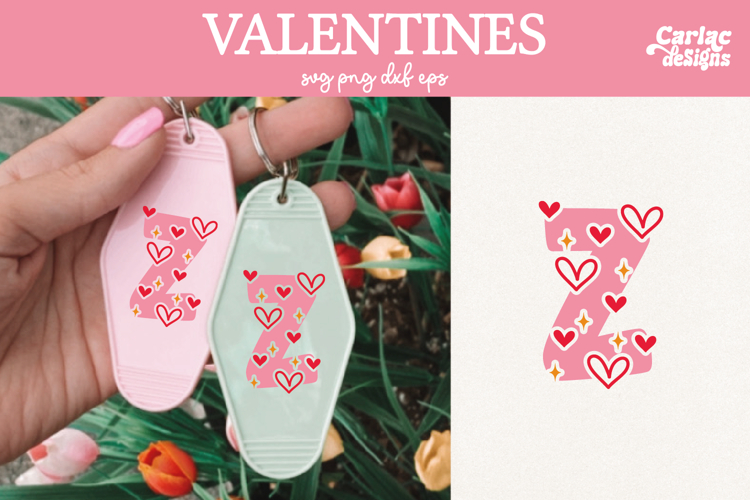 Valentine Alphabet SVG, Letter Z