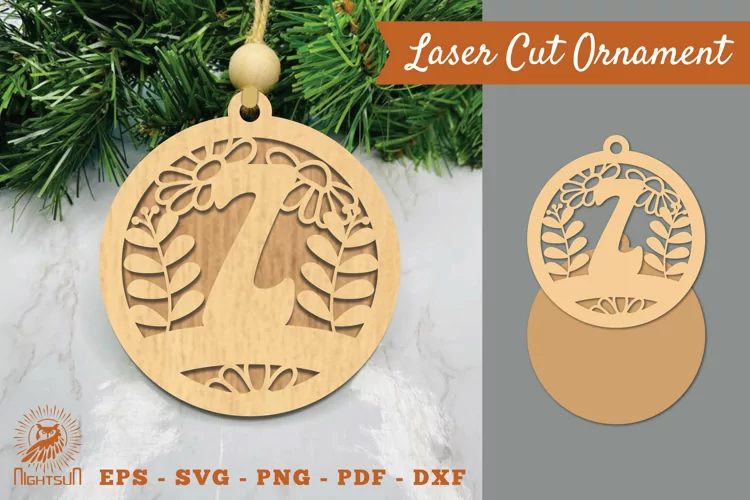 Letter Z Laser Cut Ornament SVG