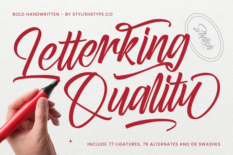 Letterking Quality - Bold Handwritten Font