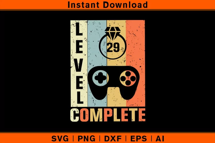 Level 29 Complete Vintage Retro Gaming Celebrate Wedding