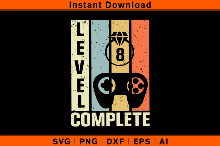 Level 8 Complete Vintage Retro Gaming Celebrate Wedding