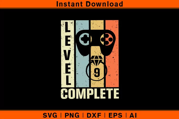Level 9 Complete Vintage Retro Gaming Celebrate Wedding