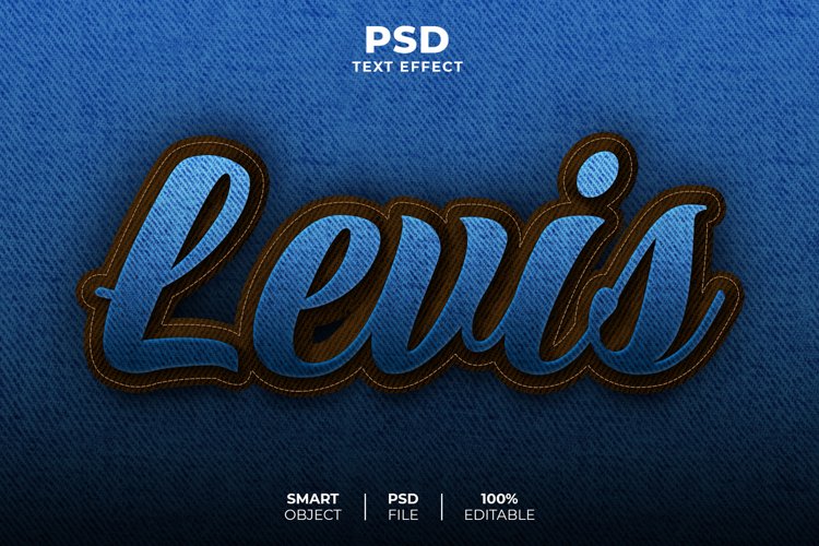Levis 3D editable text effect