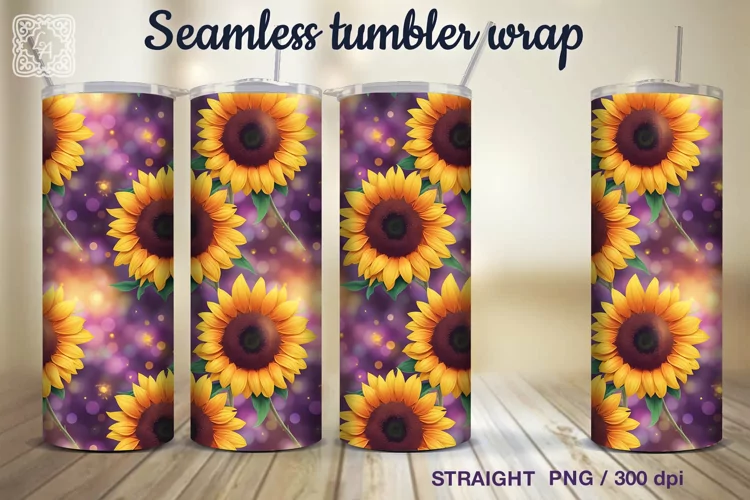Sunflower Tumbler Sublimation, 20 oz Tumbler Wrap