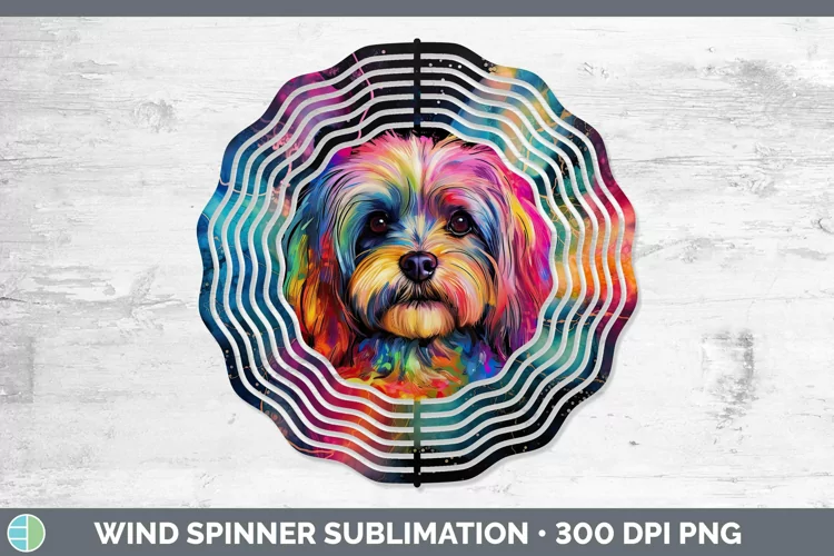 Lhasa Apso Wind Spinner | Sublimation Spinner Designs