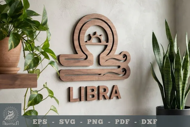 Libra Zodiac Lasercut Wall Decor