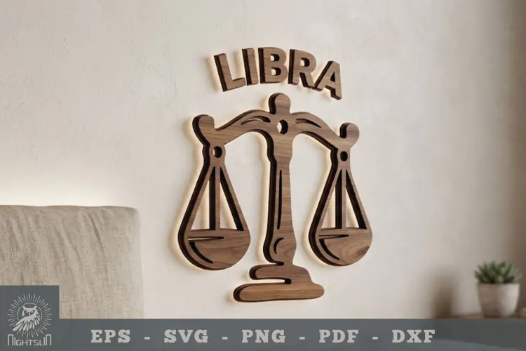 Libra Zodiac Lasercut Wall Decor