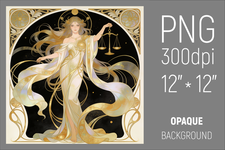 Libra Zodiac Sign | Mystical Horoscope Illustration