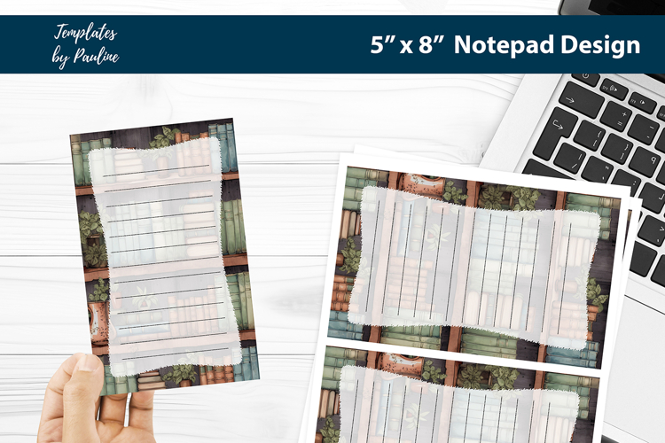 Librarian printable notepad template, Digital memo pad