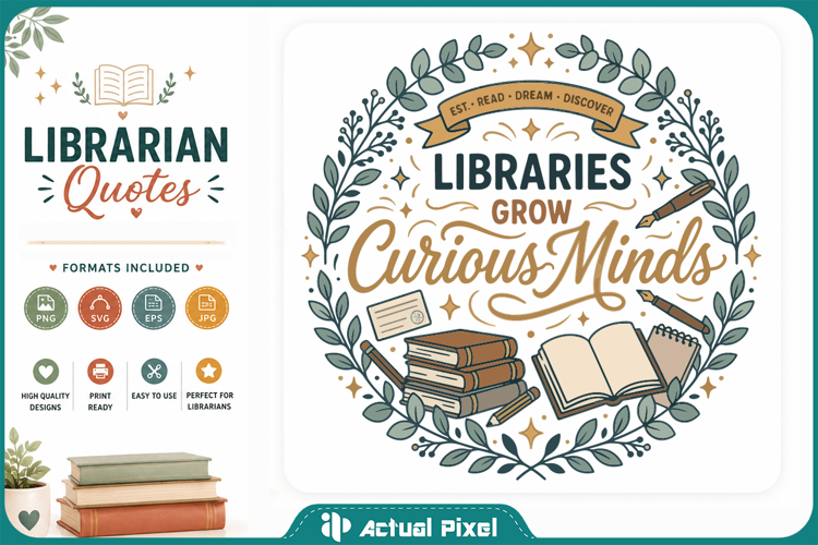 Librarian Quotes SVG PNG