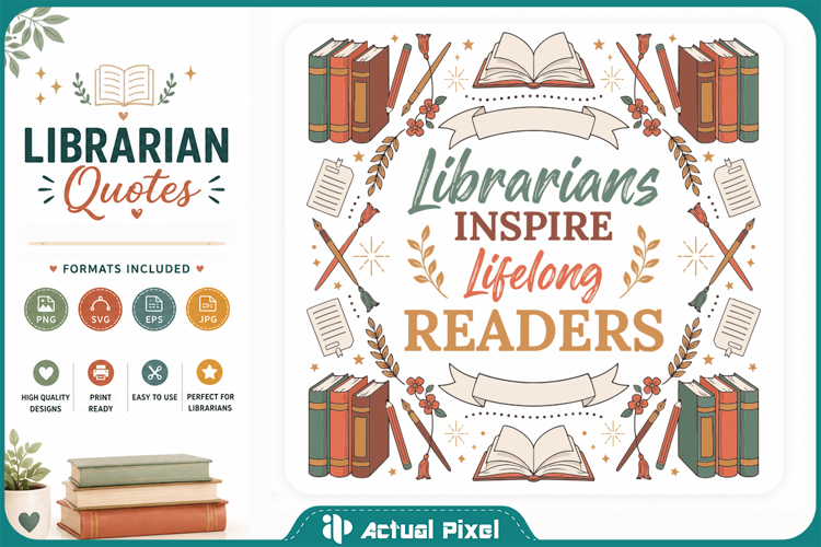 Librarian Quotes SVG PNG