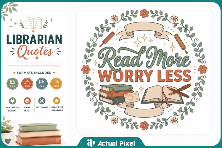 Librarian Quotes SVG PNG example image 1