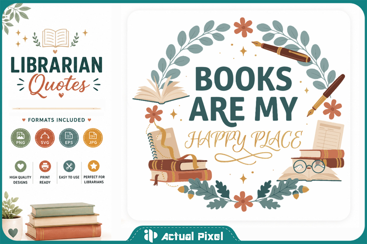 Librarian Quotes SVG PNG example image 1