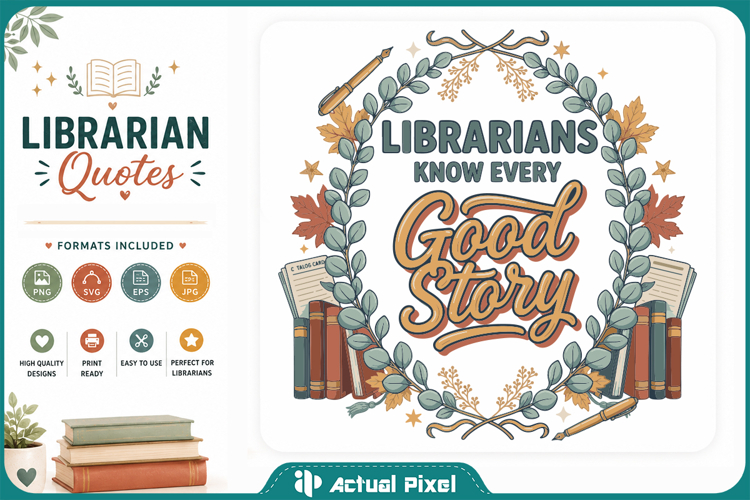 Librarian Quotes SVG PNG