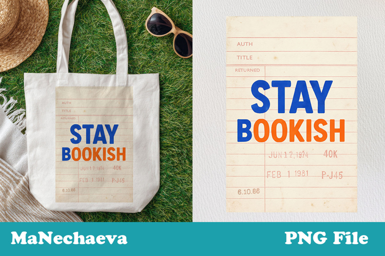 Retro Library Book Card Sublimation | Vintage Wall Art