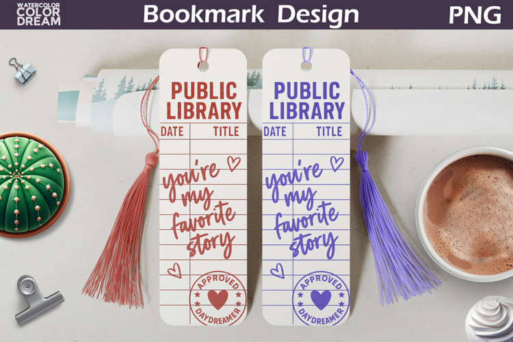 Library Card Bookmarks | Book Lover Bookmark