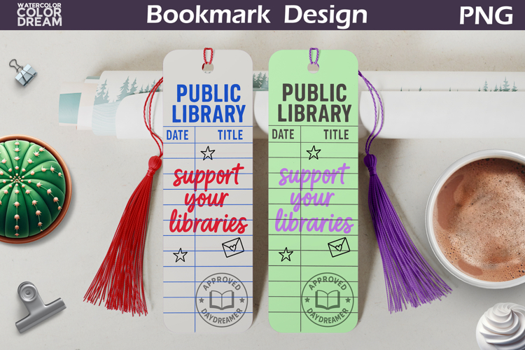 Library Card Bookmarks | Book Lover Bookmark