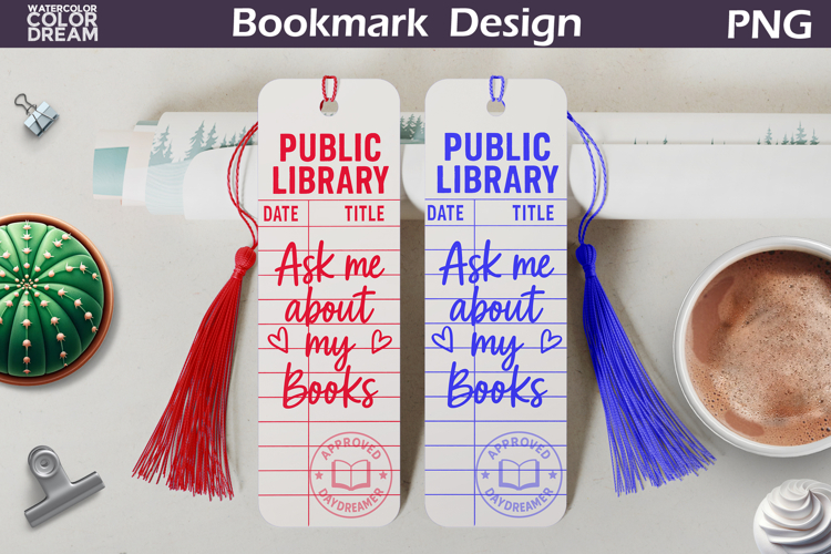 Library Card Bookmarks | Book Lover Bookmark