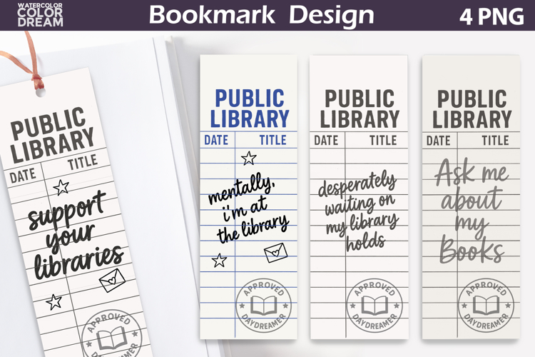 Library Card Bookmarks | Book Lover Bookmark