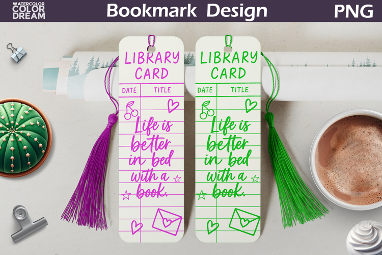 Library Card Bookmarks | Book Lover Bookmark