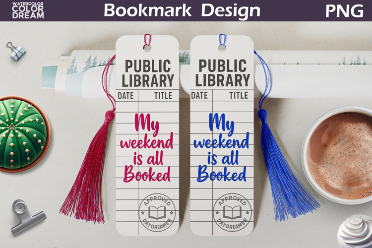 Library Card Bookmarks | Book Lover Bookmark