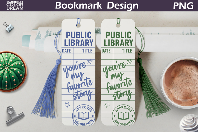 Library Card Bookmarks | Book Lover Bookmark