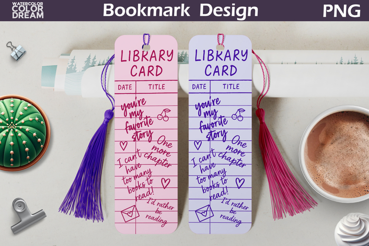 Library Card Bookmarks | Book Lover Bookmark