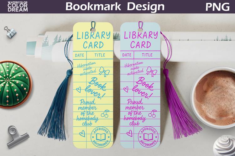 Library Card Bookmarks | Book Lover Bookmark