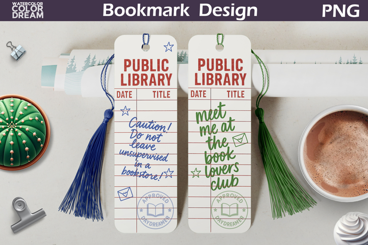 Library Card Bookmarks | Book Lover Bookmark