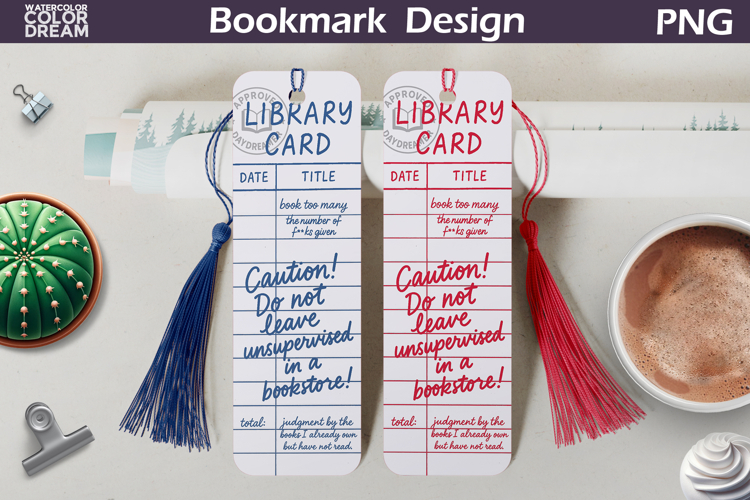 Library Card Bookmarks | Book Lover Bookmark