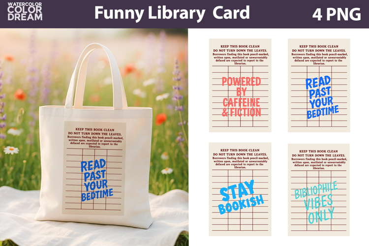 Retro Library Card | Funny Book Quotes
