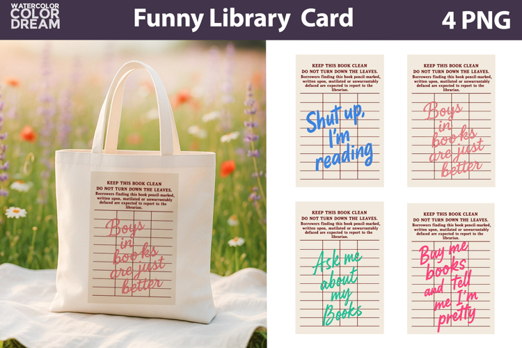 Retro Library Card | Funny Book Quotes