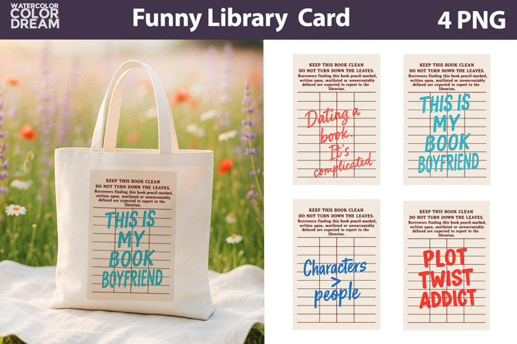 Retro Library Card | Funny Book Quotes