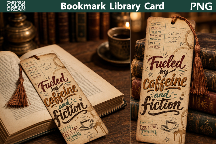 Book Coffee Bookmark | Funny Reading Quote Printable